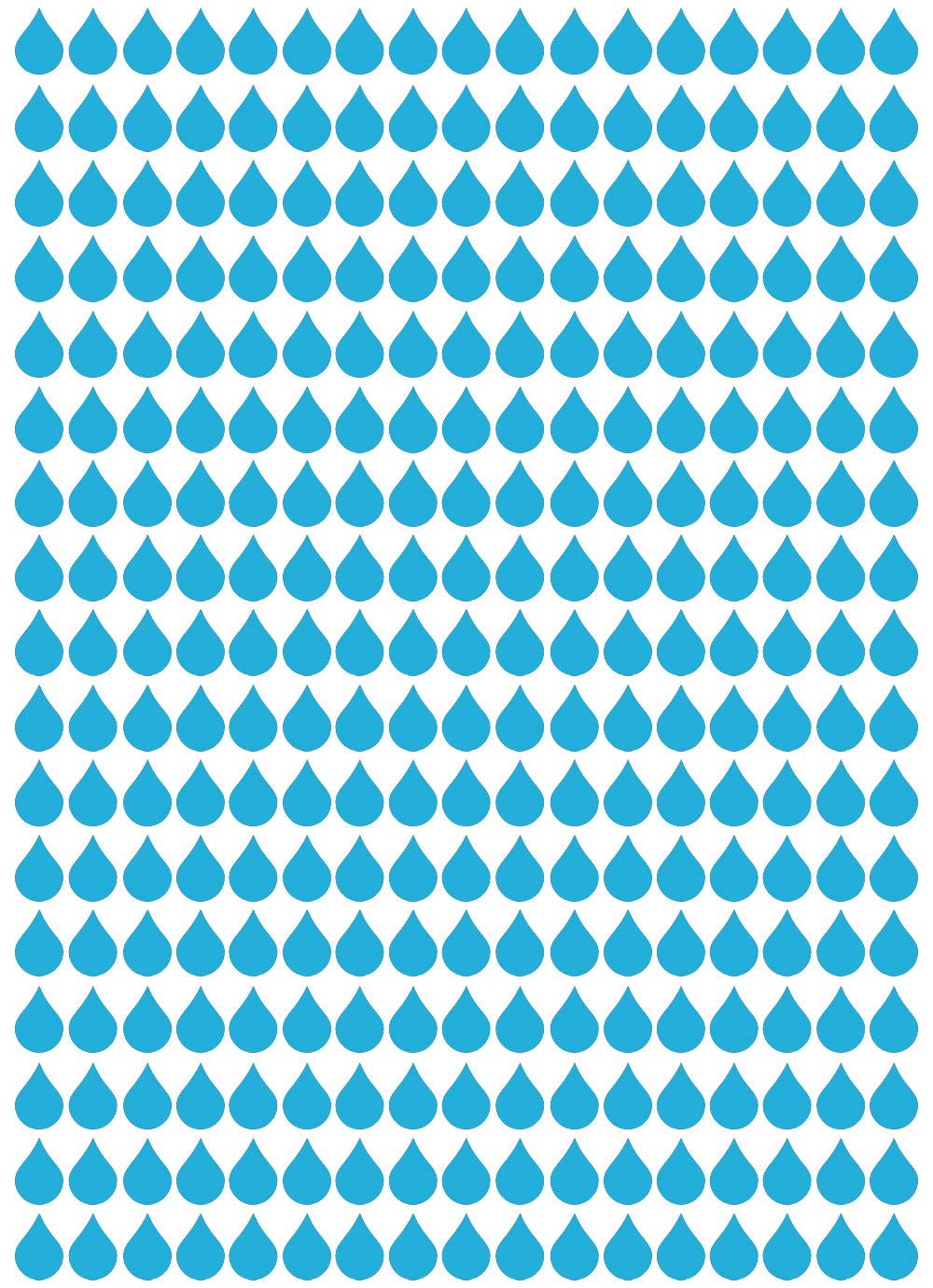 Small Teardrop/Raindrop Shape Vinyl Wall Stickers, Decal. Cardmaking, Scrapbooking, Crafting (289 x 1.5cm Stickers, White)