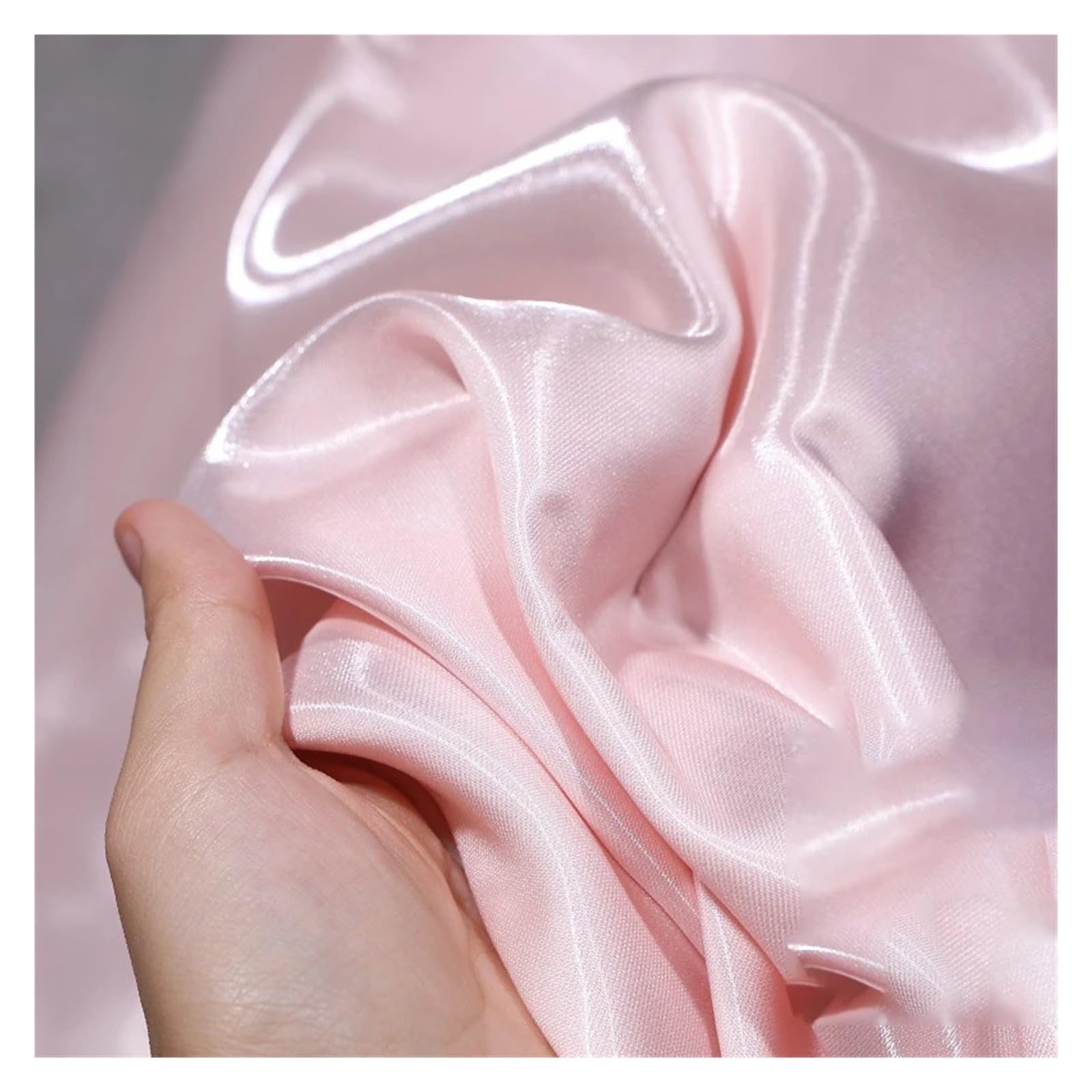 Satin Fabric Multi-Color Liquid Satin Reflective Crystal Fabric Smooth Sparkle Stiff Material for Craft(Color 16)