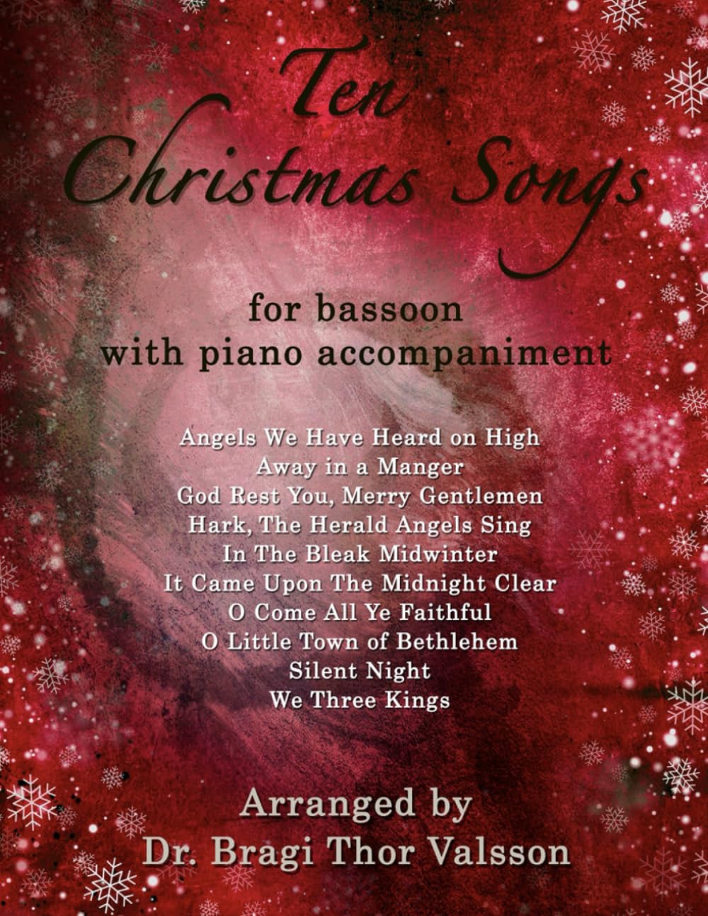 Livre de partitions de Noël pour basson et piano cadeau musicien