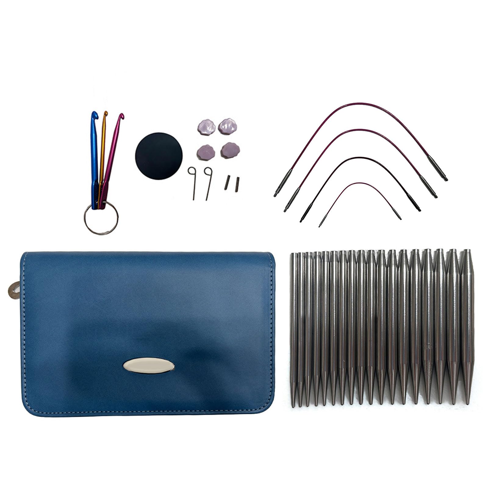 Stainless Steel Knitting Needle Circular Set 2.2-4.5mm Interchangeable Circular Tool