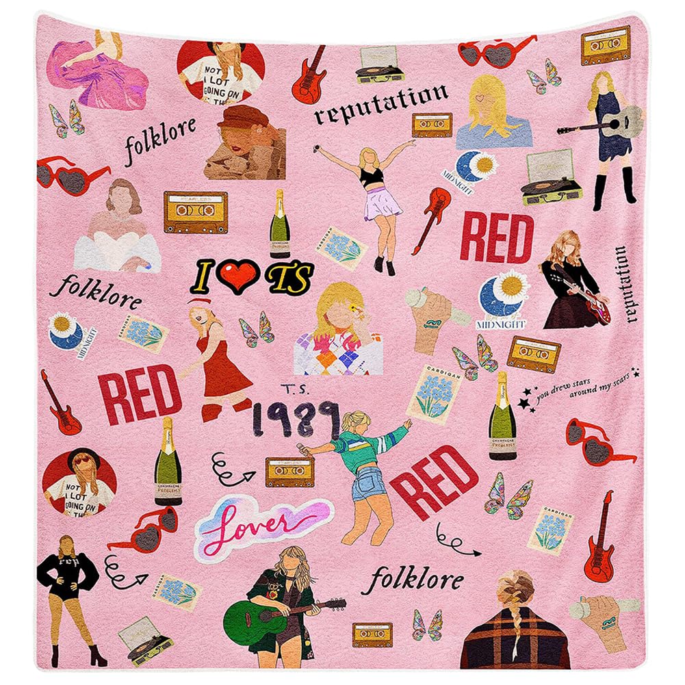 Manta Suave Sänger Manta Estampada del Cantante Sänger Manta De Felpa Ligera para Abanico Mantas Calientes Cómodas Sofa Grandes Mantas Cama Lana Suave Cómoda Manta Pequeña Decoración 100 * 150cm