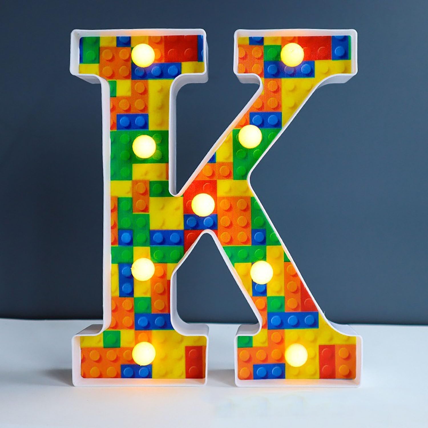 Jemnpela LED Marquee Letter Number Sign Lights Glitter Light Up Alphabet Figure Night Light for Birthday Party Wedding Home Bar Holiday Wall Decoration