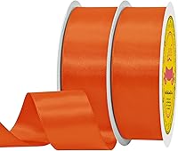 Vista 256 de Cinta de satén plateada de doble cara de 1-1/2 pulgadas x 50 yardas, cinta plateada de poliéster para envolver regalos, muy adecuada para bodas