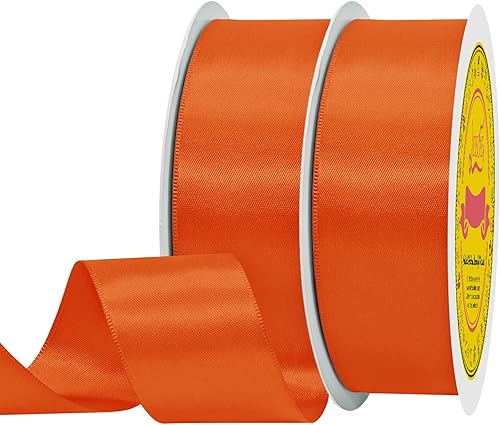 Miniatura 256 de Cinta de satén plateada de doble cara de 1-1/2 pulgadas x 50 yardas, cinta plateada de poliéster para envolver regalos, muy adecuada para bodas