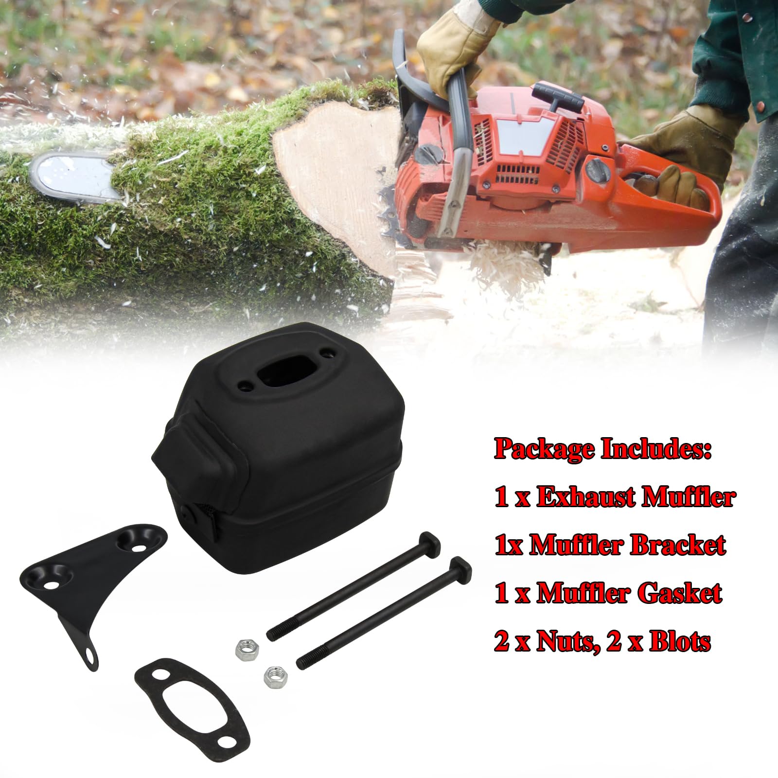 Kit Marmitta Per Husqvarna 50, 51, 55 Rancher - Include Staffa - Foto 8