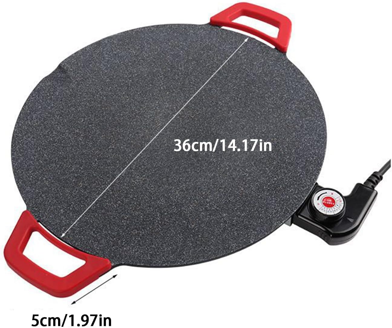 5-Level Electric Griddle - Adjustable Cooking Plate for Grilling, Non-Stick Electric Griddle Plate, Durable Premium Construction, Ideal for Home Kitchen Restaurant Indoor Outdoor Picnics Grilling Barb