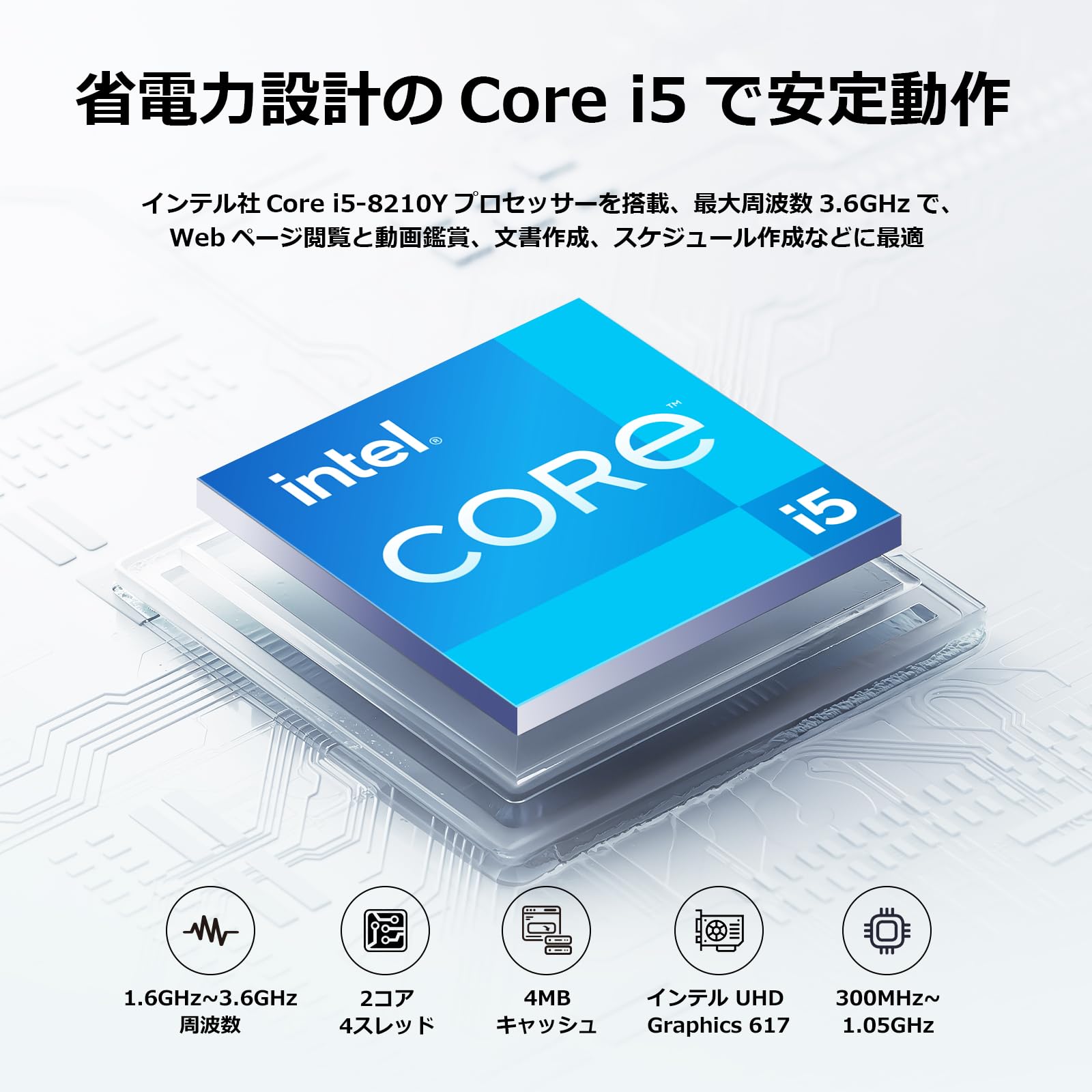Amazon.co.jp: HYPERSTRIX ノートパソコン Core i5-8210Y 最大3.6GHz