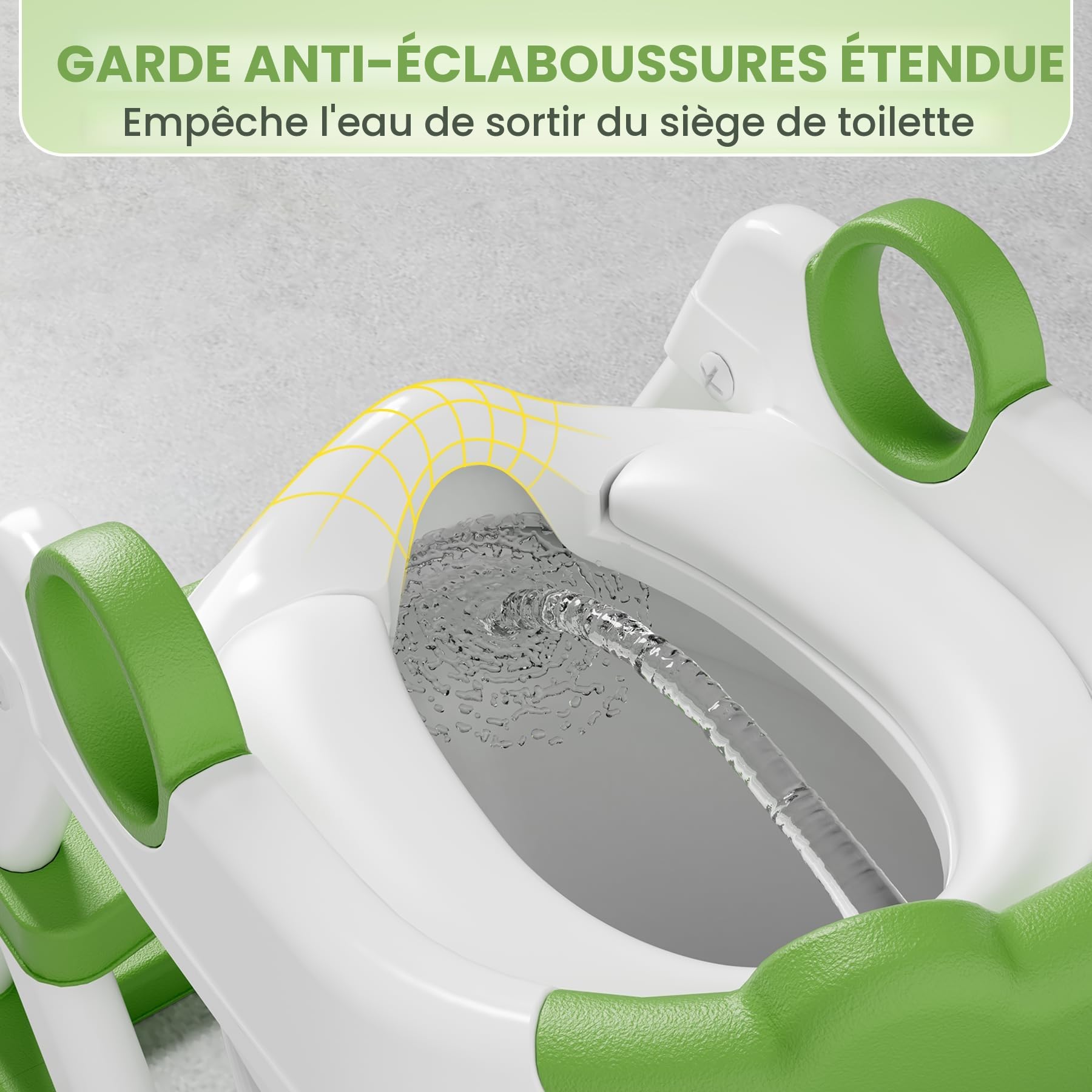 COOSEYA Grenouille Reducteur Toilette Enfant, Réducteurs de Toilettes Bebe, Adaptateur Wc Enfant 2 en 1 Pour GarçOns et Filles, avec Protection Anti éClaboussures