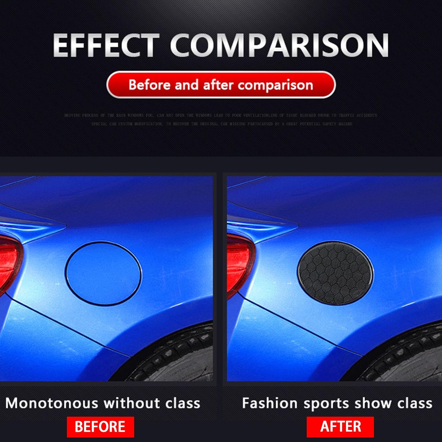 Real Carbon Fiber Car Gas Tank Cap Fuel Filler Door Cover Trim Compatible with Subaru BRZ Toyota 86 2012-2020 (Honeycomb pattern Look)