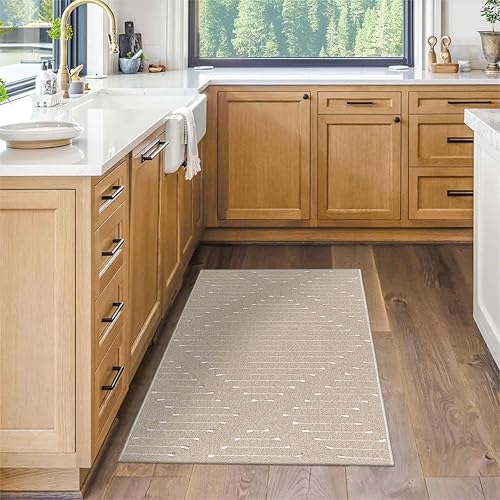 Miniatura 5 de LIVEBOX Alfombra lavable de 2.3 x 3.6 pies, alfombra de algodón bohemio para exteriores, alfombra marroquí para entrada, alfombra de granja tejida a