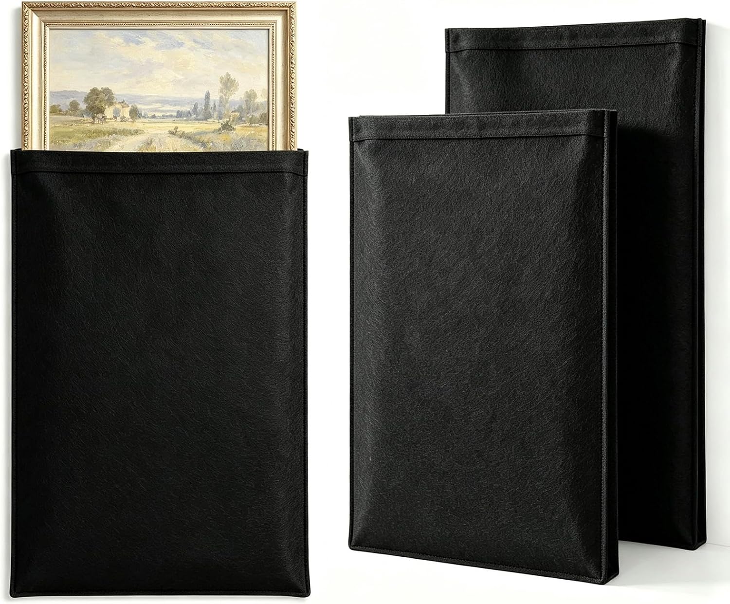2Pcs Felt Storage and Moving Bags for Picture Frame, Mirror, Artwork(30x40)