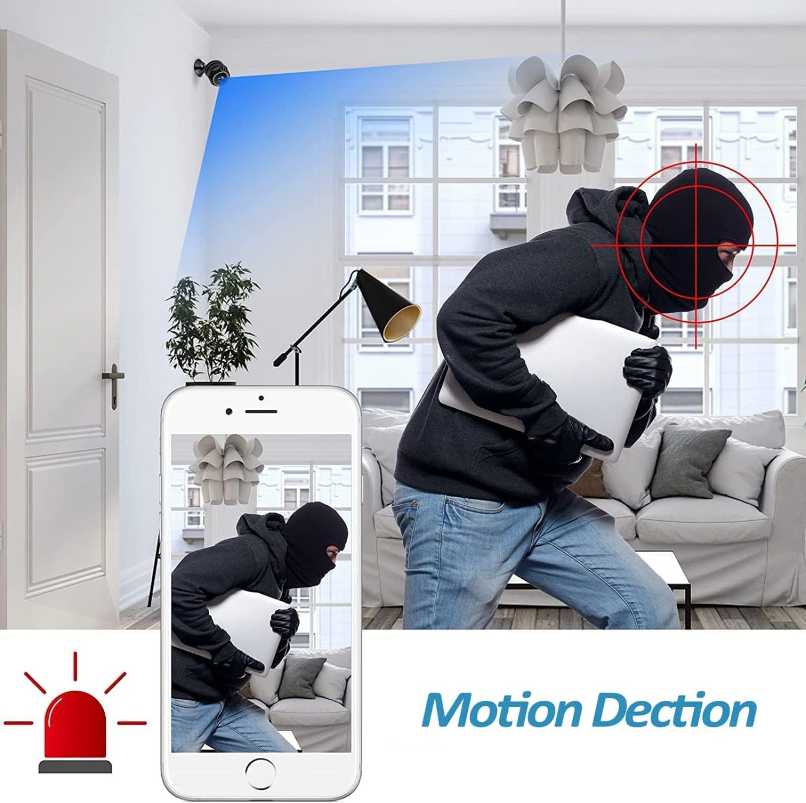 Mini Telecamera Spia WiFi 1080P Con Visione Notturna E Sensore Di Movimento – Sorveglianza Domestica Per Interni/Esterni