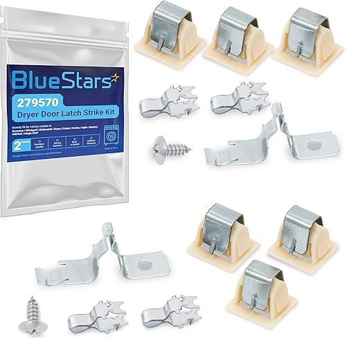 BlueStars 279570 - Kit de cerradura para puerta de secadora PS334230 AP3094183 14205029 236877 420198 423232 EED4300TQ0 LTE5243DQ6 - Paquete de