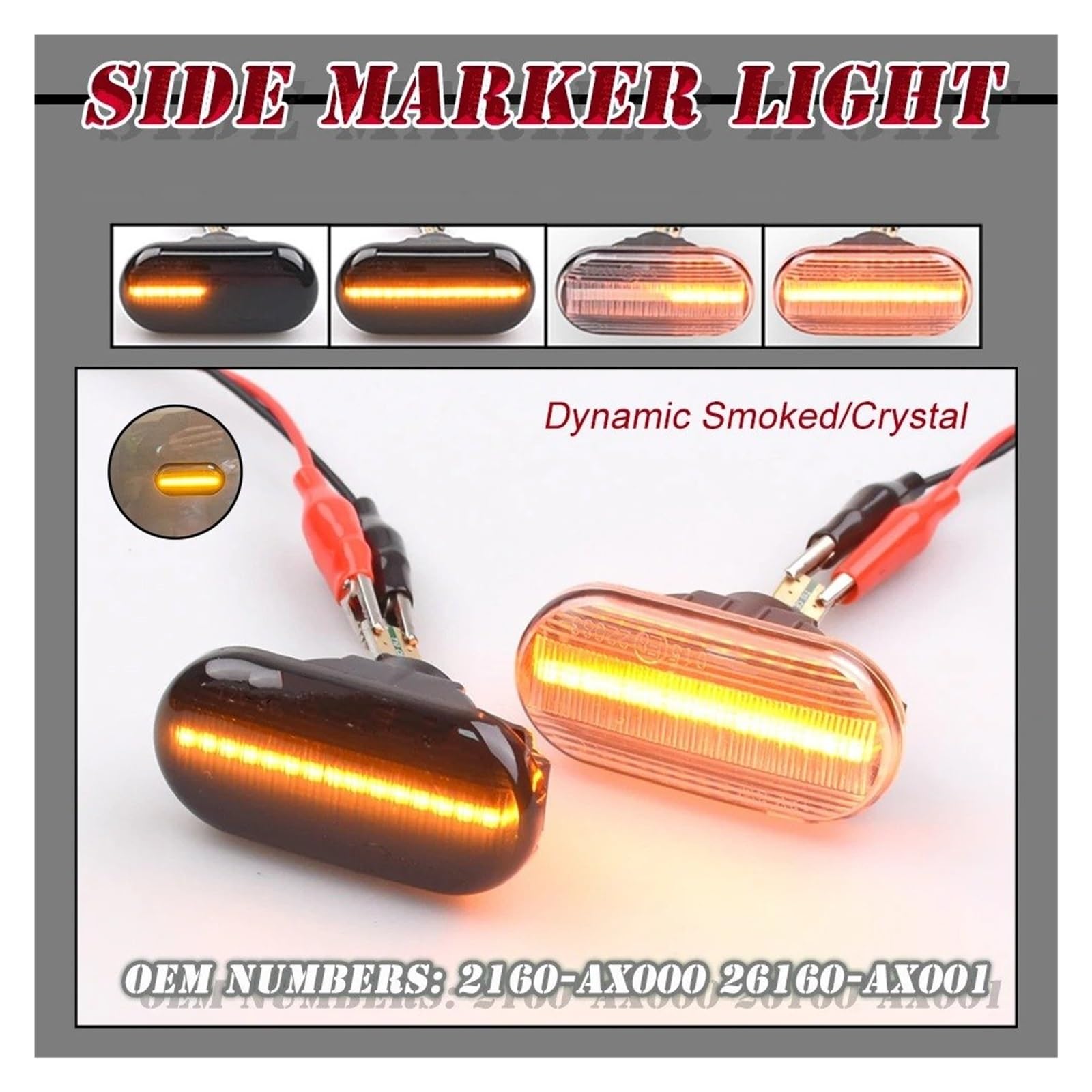 Indicatore Direzione Specchietto Retrovisore Luce Di Direzione Dinamica A LED Luce Di Posizione Laterale Per 350Z Z33 Per Navara D40 Per Cube Per Pathfinder R51 Per Qashqai J10(Dynamic Smoked)