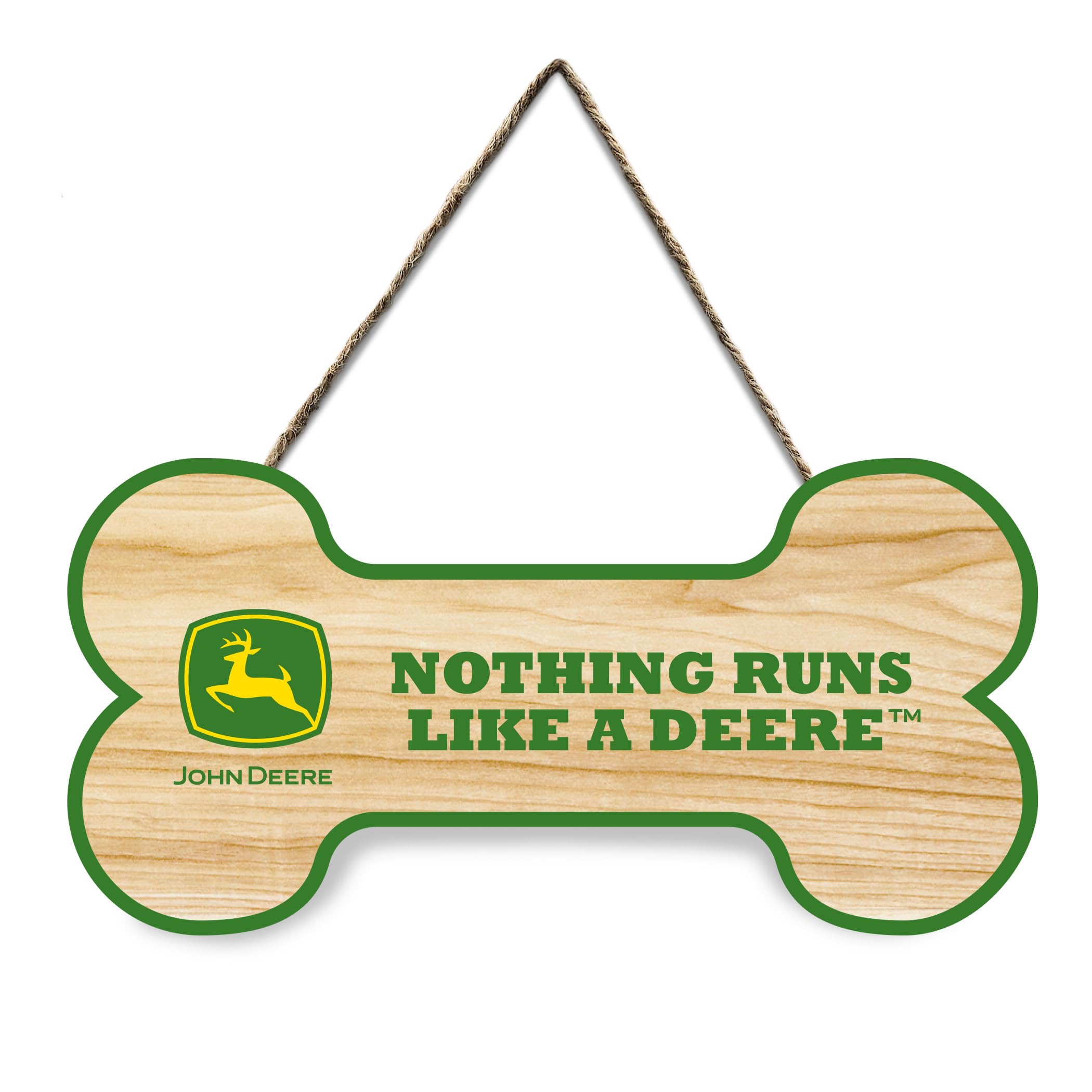 JOHN DEERE "NOTHING RUNS LIKE A TRACTOR" Waterproof Wooden Wall Sign, Cool & Sporty Fence Sign, John Deere Fan Yard Décor for Yard, Fence, Walls, Indoor and Outdoor with your favorite John Deere Logo!-image-3