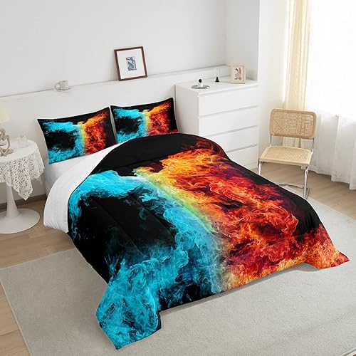 Miniatura 3 de Erosebridal Phoenix - Juego de edredón tamaño individual, juego de ropa de cama con estampado de pájaro mágico, estampado de pájaros mágicos,