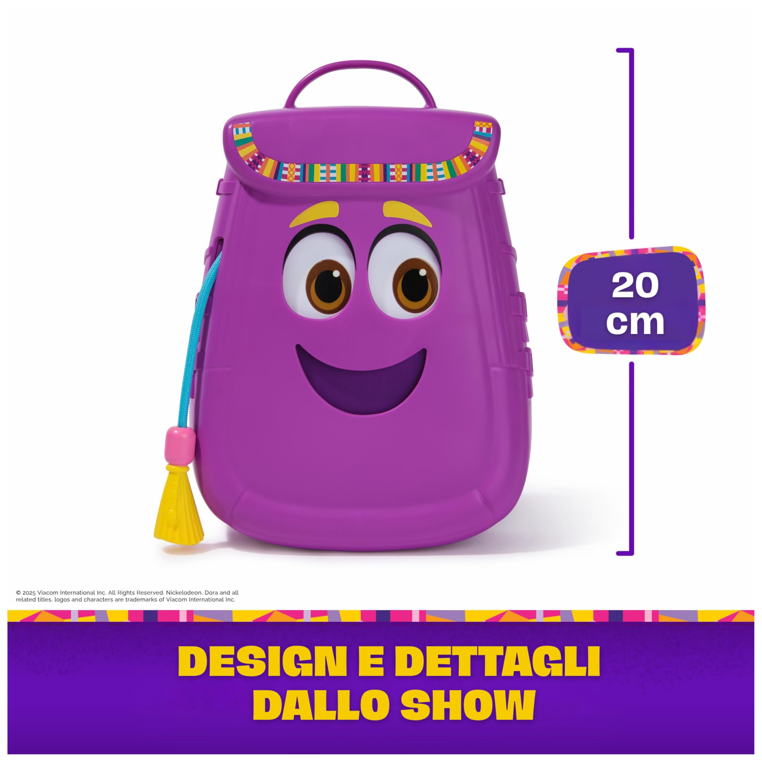 Dora l'Esploratrice, Zainetto con Accessori per l'Esplorazione‚ Mappa, Binocolo e Bussola Giocattolo, Giocattoli per Bambine e Bambini, 3+ Anni
