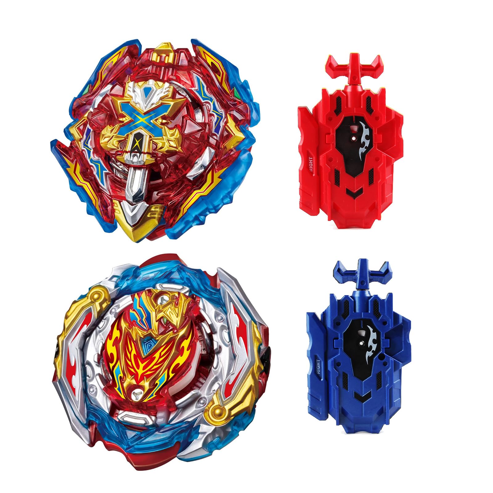 Wotean Gyroscope Turbo 4D Arena Metal Fusion Battle Spinner Kit with Battle Launcher, Gift Set (201+200)