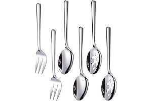 6 Piece Stainless Steel Serving Utensil Set