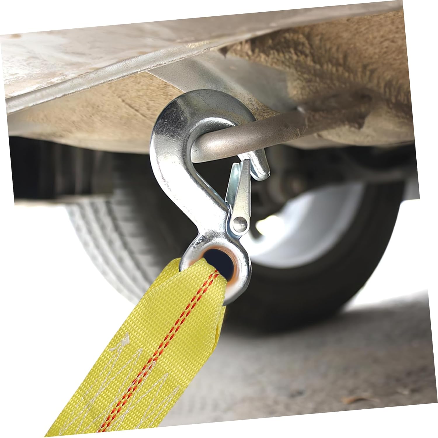 6m Vehicle Recovery Tow Strap Heavy-Duty Towing Rope Hooks for Automotive Emergency Multi-Purpose Utility Trailer Accessory Load Capacity for Cars Suvs Atvs