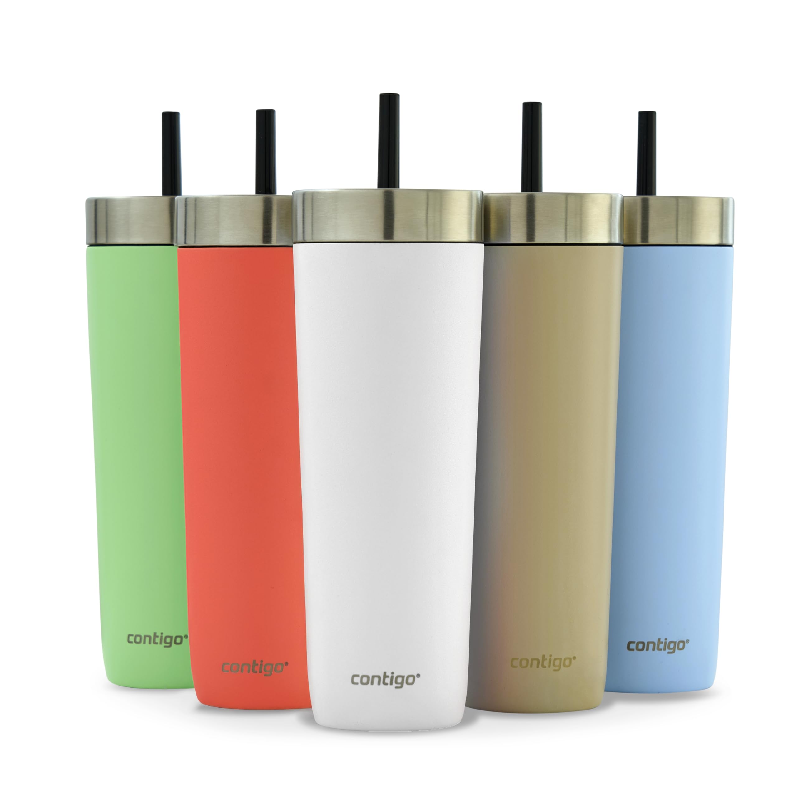 Contigo No-Spill Tumbler with Straw, Insulated, 14h Cold, 720 ml