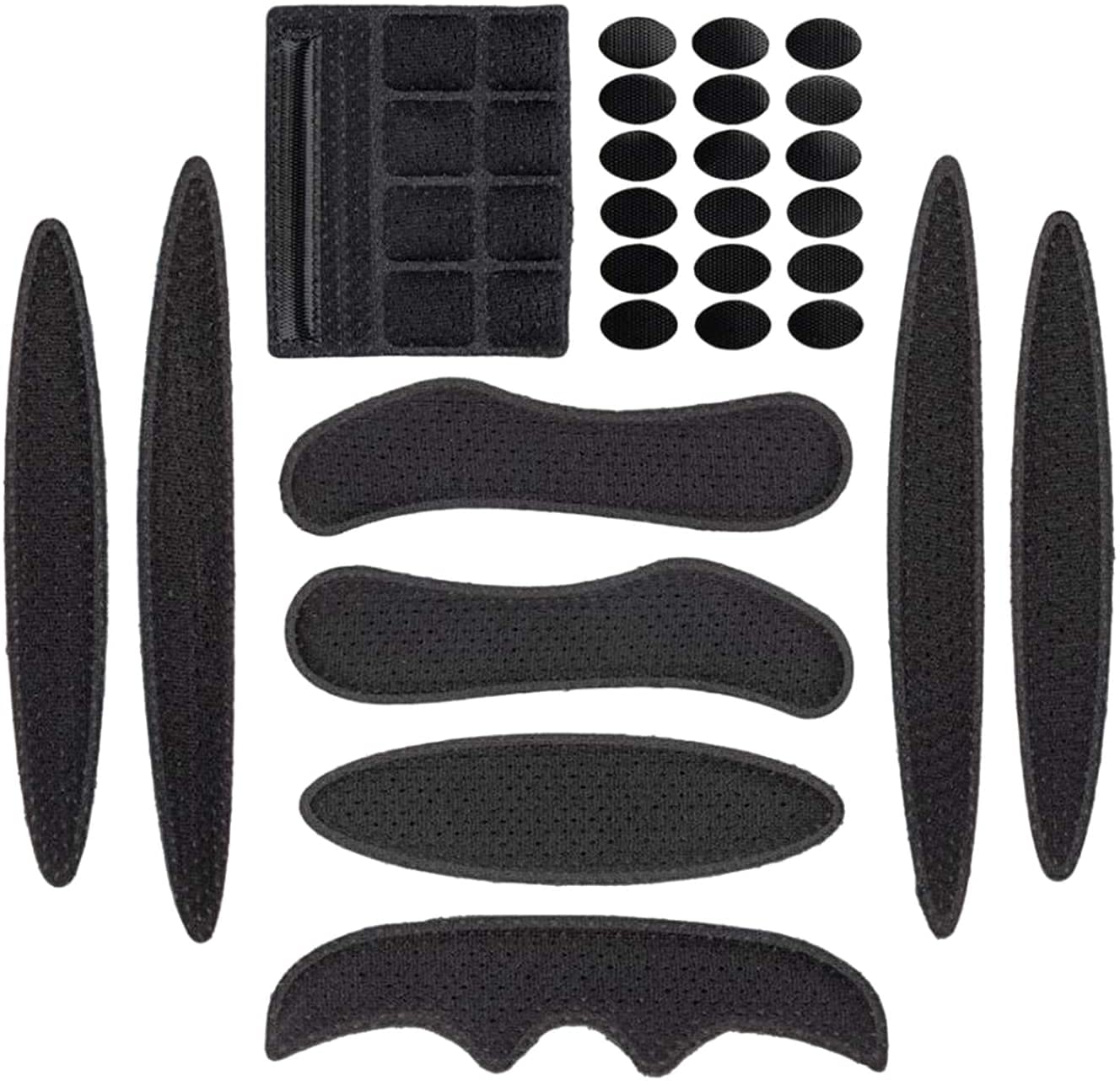 Generico 27pcs Casco della Bici Imbottitura Kit Universale Bicicletta Casco del Motociclo di Ricambio Schiuma Pads Set Spugna Liner Chin Strap Pad - NeroProfessionale e alla Moda