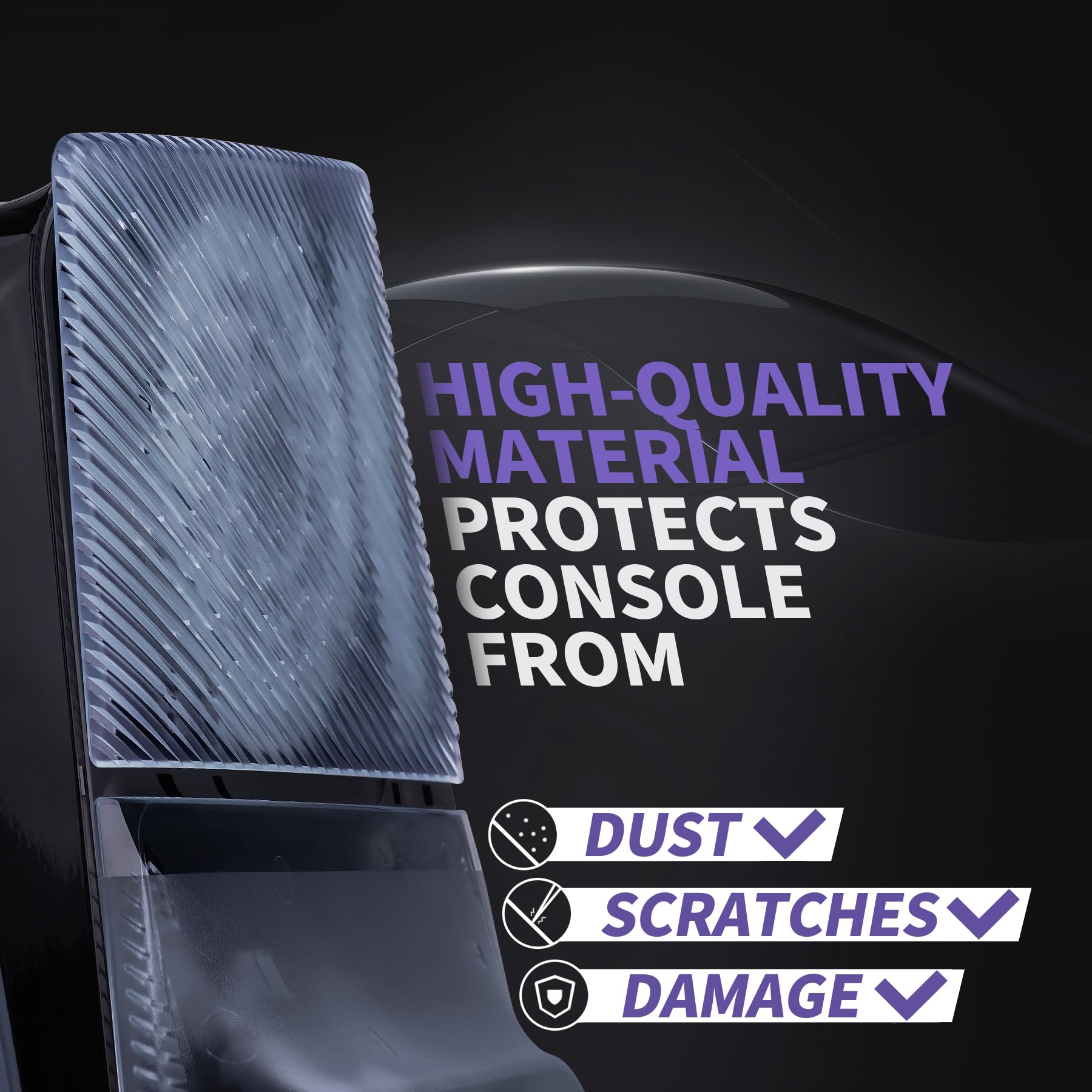 eXtremeRate eXcover Case für ps5 Slim Disc Edition Konsole, Kratzfest Seitenplatten Faceplate mit Kühlung-Ventil Schutz Abdeckung, Ersatz Full Shell für ps5 Slim Disc Console-Clear Gletscher Blau