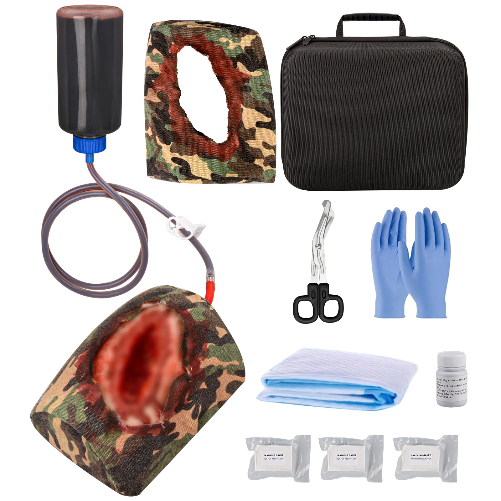 Oberschenkel-Lazeration Wundpackungs-Trainer für Blutstillung in der medizinischen Ausbildung, Erste-Hilfe-Notfallpraxis und militärisches Traumatraining.