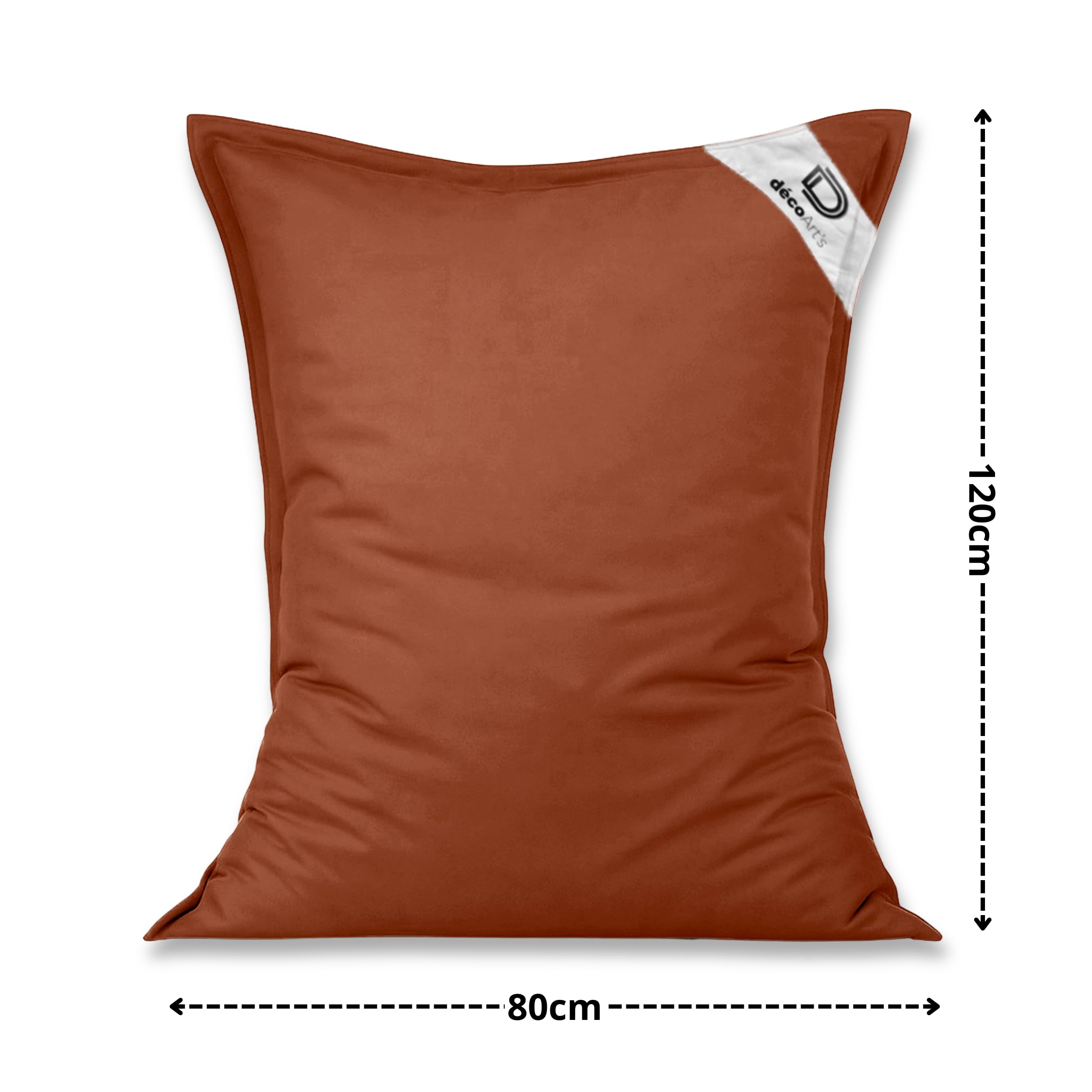 Housse pour Pouf Géant XL 120x80cm - Intérieur et Extérieur - Déhoussable - AntiUV - Terracotta