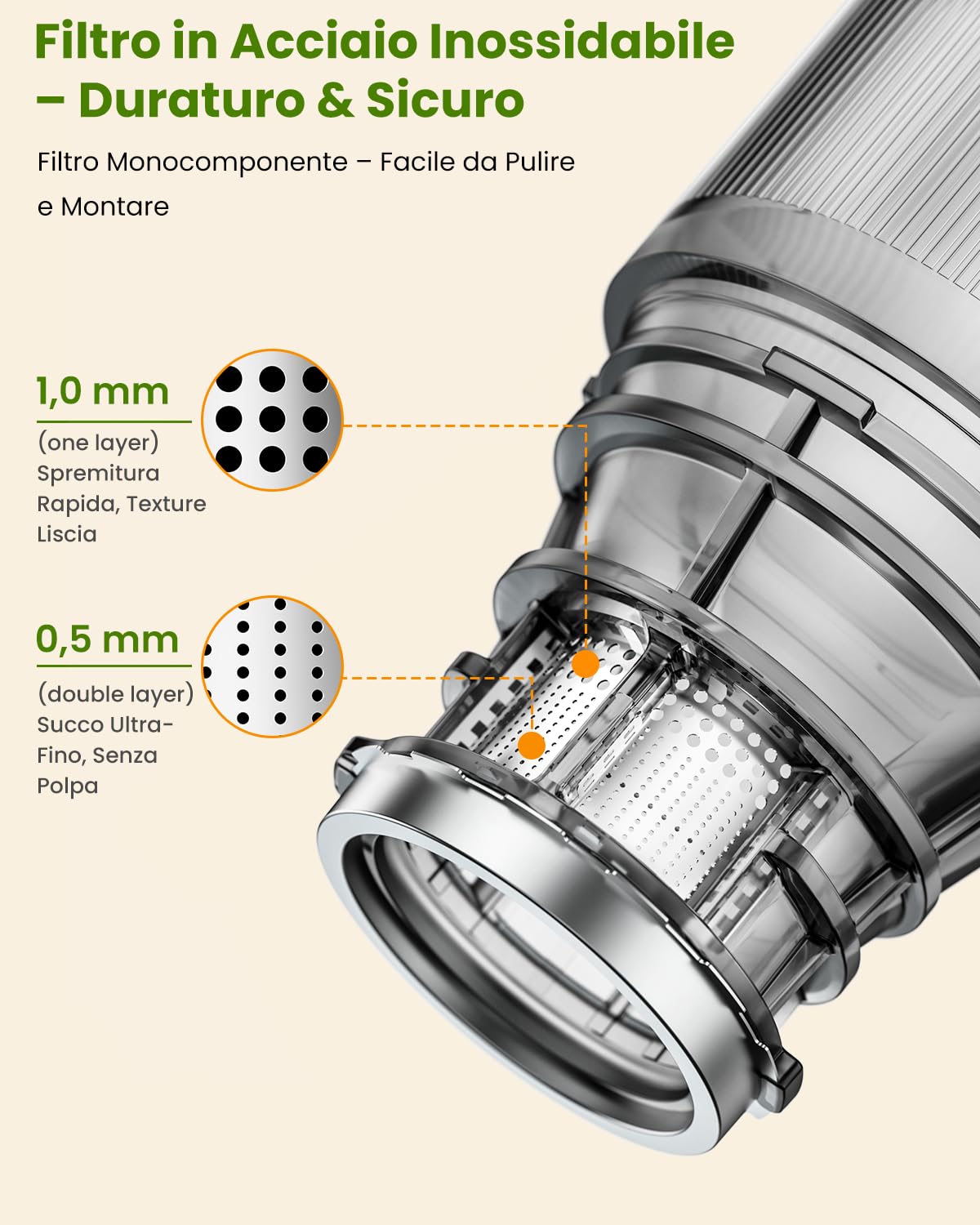 LINKChef Estrattore Frutta e Verdura, 200W Centrifuga Frutta e Verdura, 1.2L Estrattore di Succo a Freddo di Riempimento da 115 mm, Facile da Pulire, BPA Free, Nero