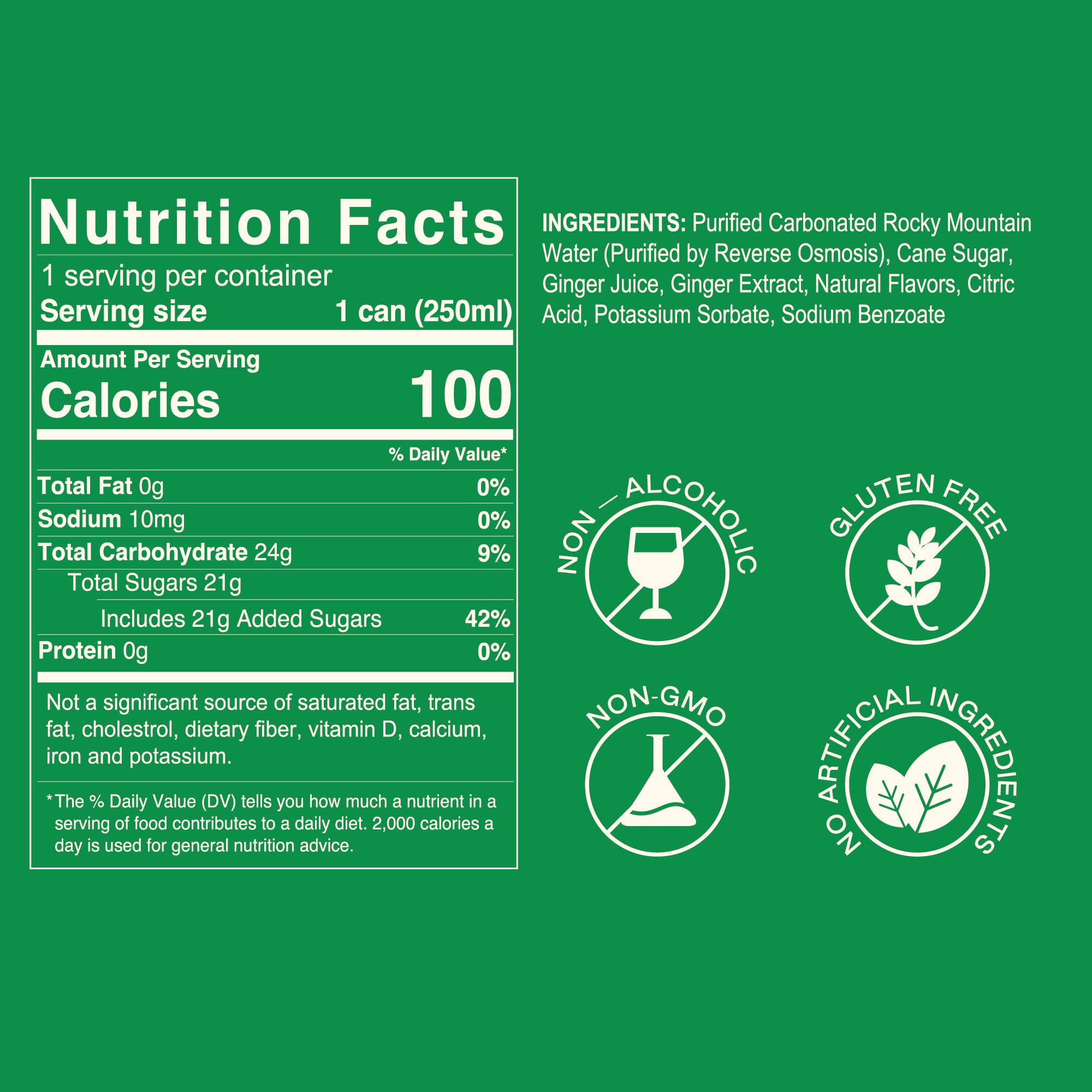 Folkington's Ginger Beer, 12 Cans, Sparkling Soft Drink, Traditionally Hot, Great Gin Mixer, 12 - View #7