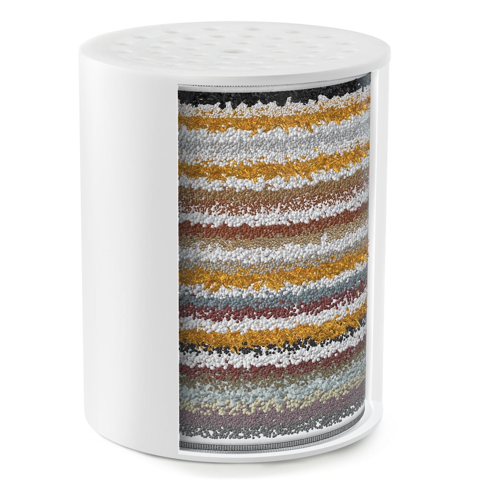 iSpring FSF2 Cartuccia di Ricambio per Filtro Doccia 33 Stadi 18 Materiali Filtranti Rimuove Cloro Metalli Pesanti Sedimenti