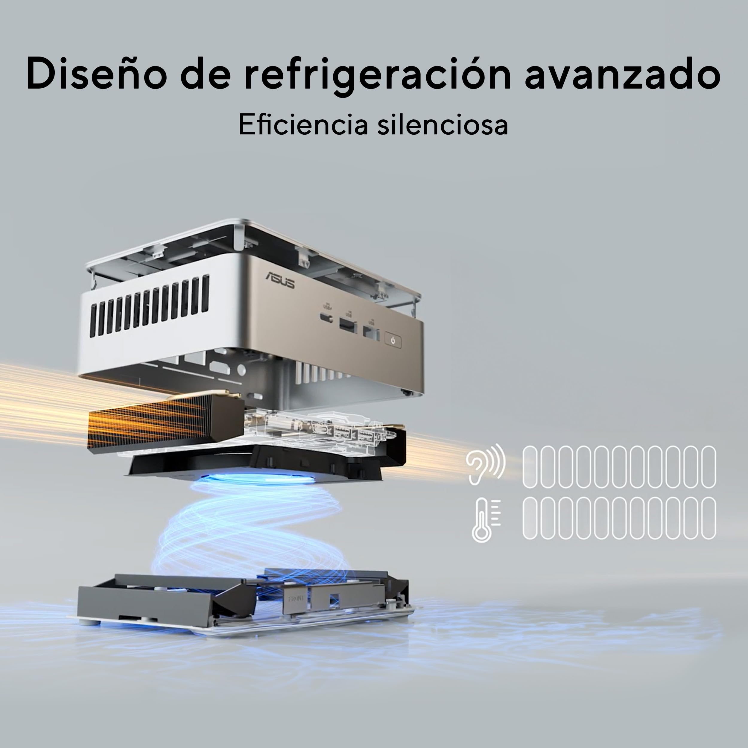 ASUS NUC 15 Pro+ Mini PC, Procesador Intel Core Ultra 5 225H, Intel ARC Graphics, sin Memoria, sin Almacenamiento, sin SO, Cable de alimentación Incluido, Plata | DDR5-6400, tarjeta gráfica integrada, Wi-Fi 7, Bluetooth 5.4, compatible con Windows 11 Pro