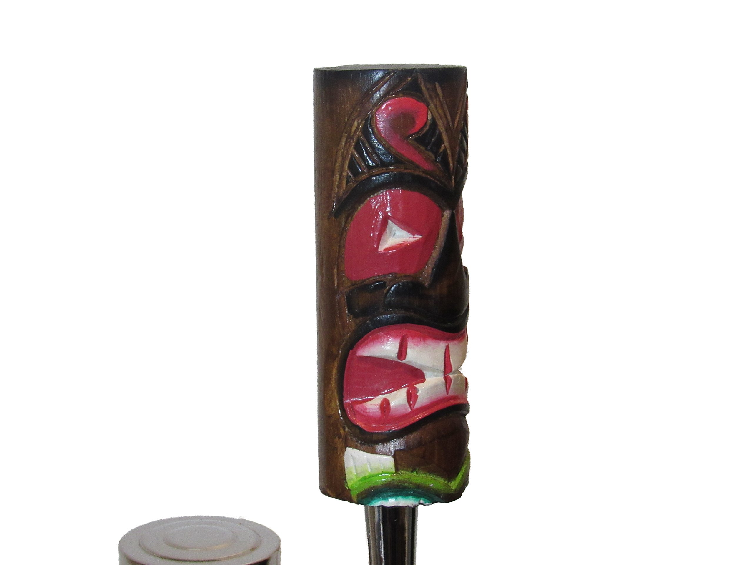 Kool Collectibles Hand Carved Wooden Tiki Beer Tap Handle Sports Bar Kegerator Breweriana Totem