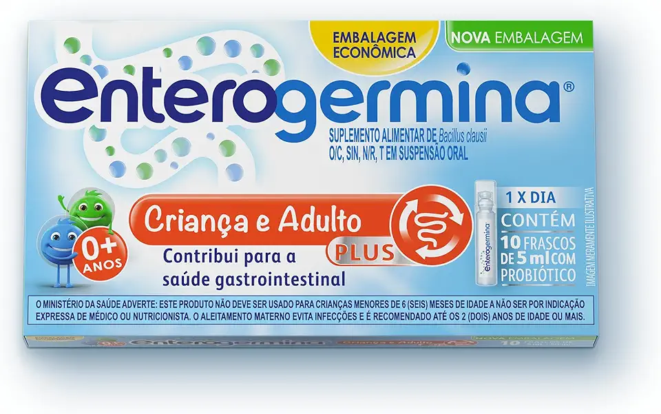 Probiótico Enterogermina Plus 10 frascos de 5ml