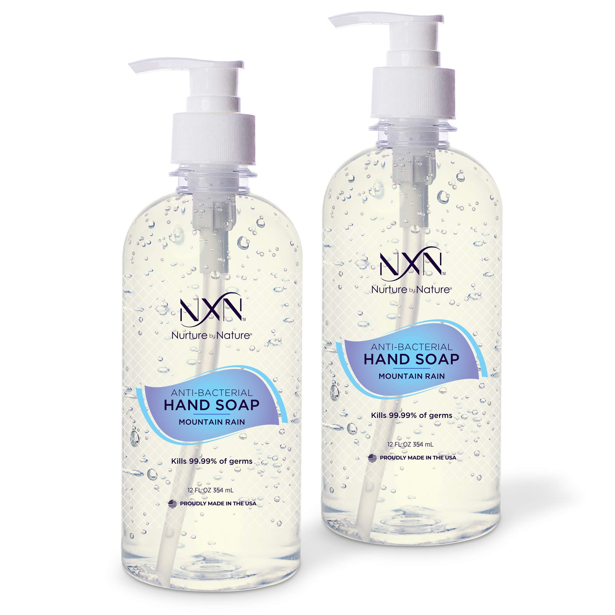 NXNRefreshing Hand Soap Gel, Cleanse and Hydrate with, Our Refreshing Gentle Dye and Color-Free Formula Mountain Rain Scent
