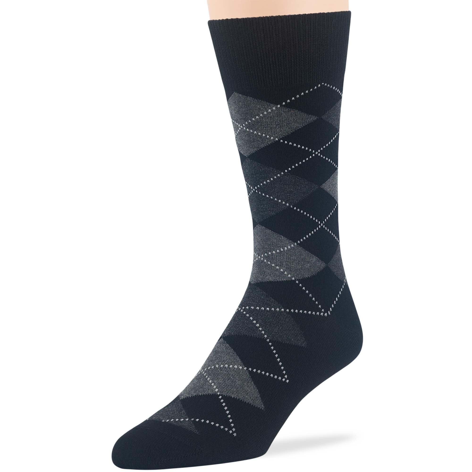 7BigStars Calcetines de vestir para hombre de algodón, 6 paquetes, XL-L-Big, marrón claro, beige, azul marino, negro, gris, marrón, caqui, surtido