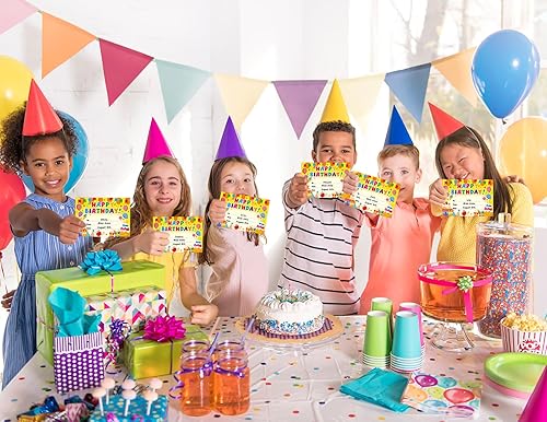 Miniatura 5 de WaaHome Certificados de feliz cumpleaños para estudiantes, niños, aula, 30 tarjetas de regalo de cumpleaños para estudiantes de profesores,