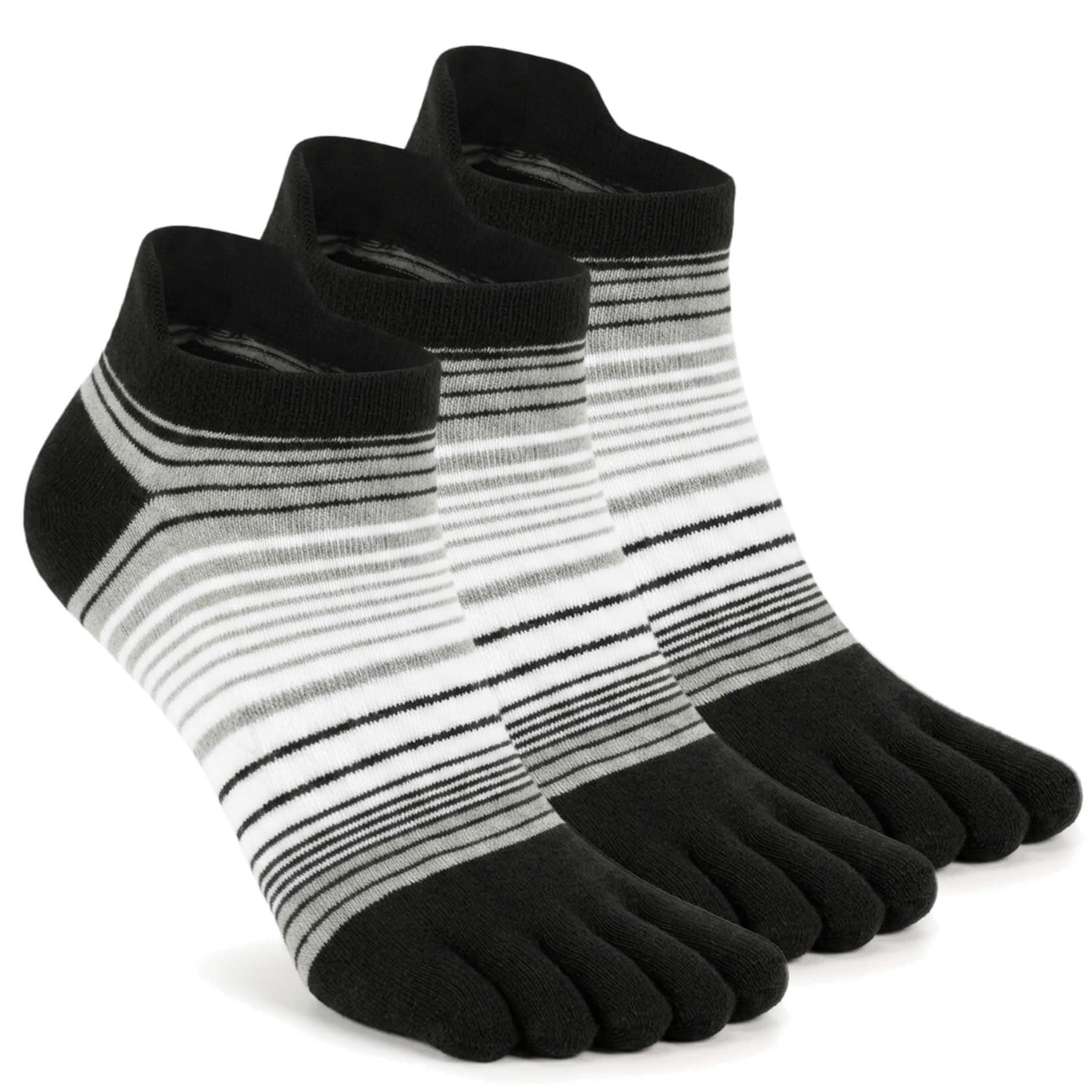 Toe Socks for Men and Women Athletic Running Coolmax Five Finger Ankle/Quarter Socks Breathable Lightweight, 3 Pairs