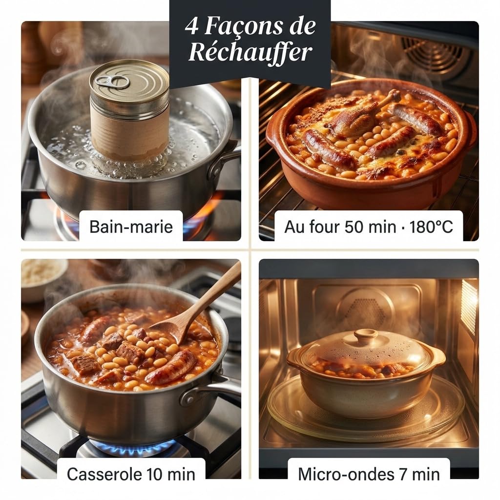 Cassoulet aux Manchons de Canard Confits 1500g et sa Cassole en Terre Cuite