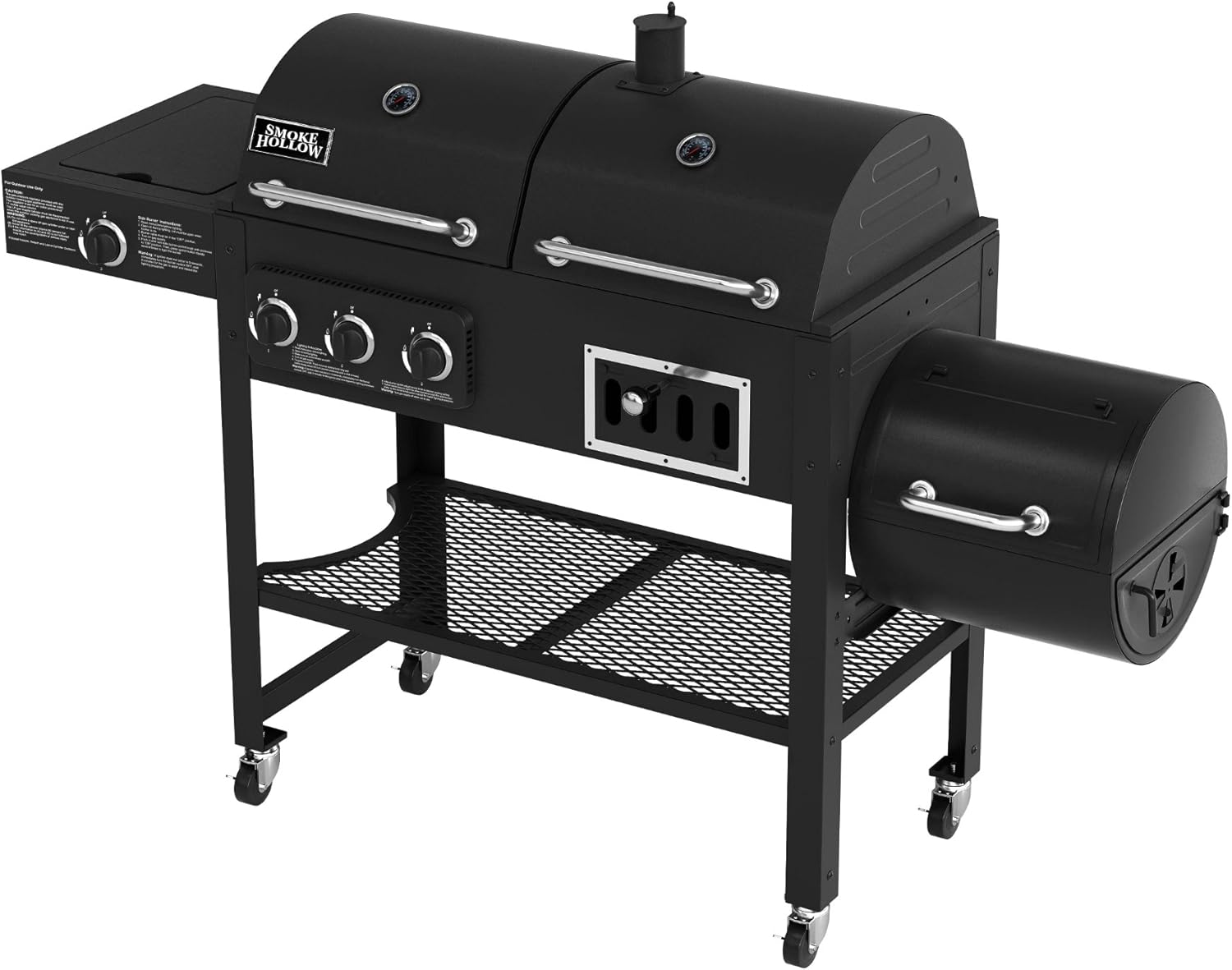 Smoke Hollow Grelha combinada 4 em 1 3500GC1000, grelha a gás de 3