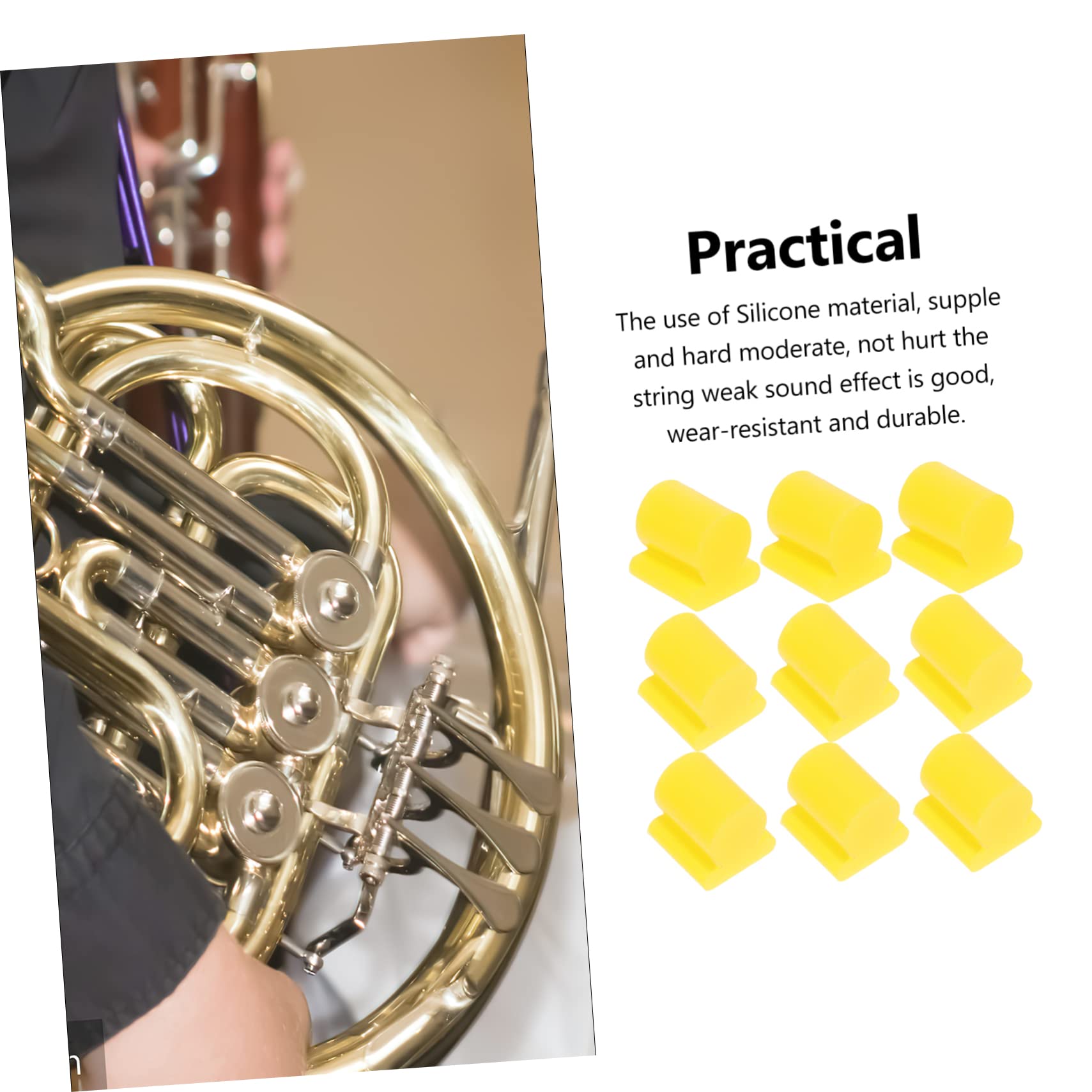 Yardwe 20pièces Trombone Tampon Silicone Pour Instrument Pratique Et Utile Fourniture De Tampon Pour Instrument Accessoire Pour Pratique