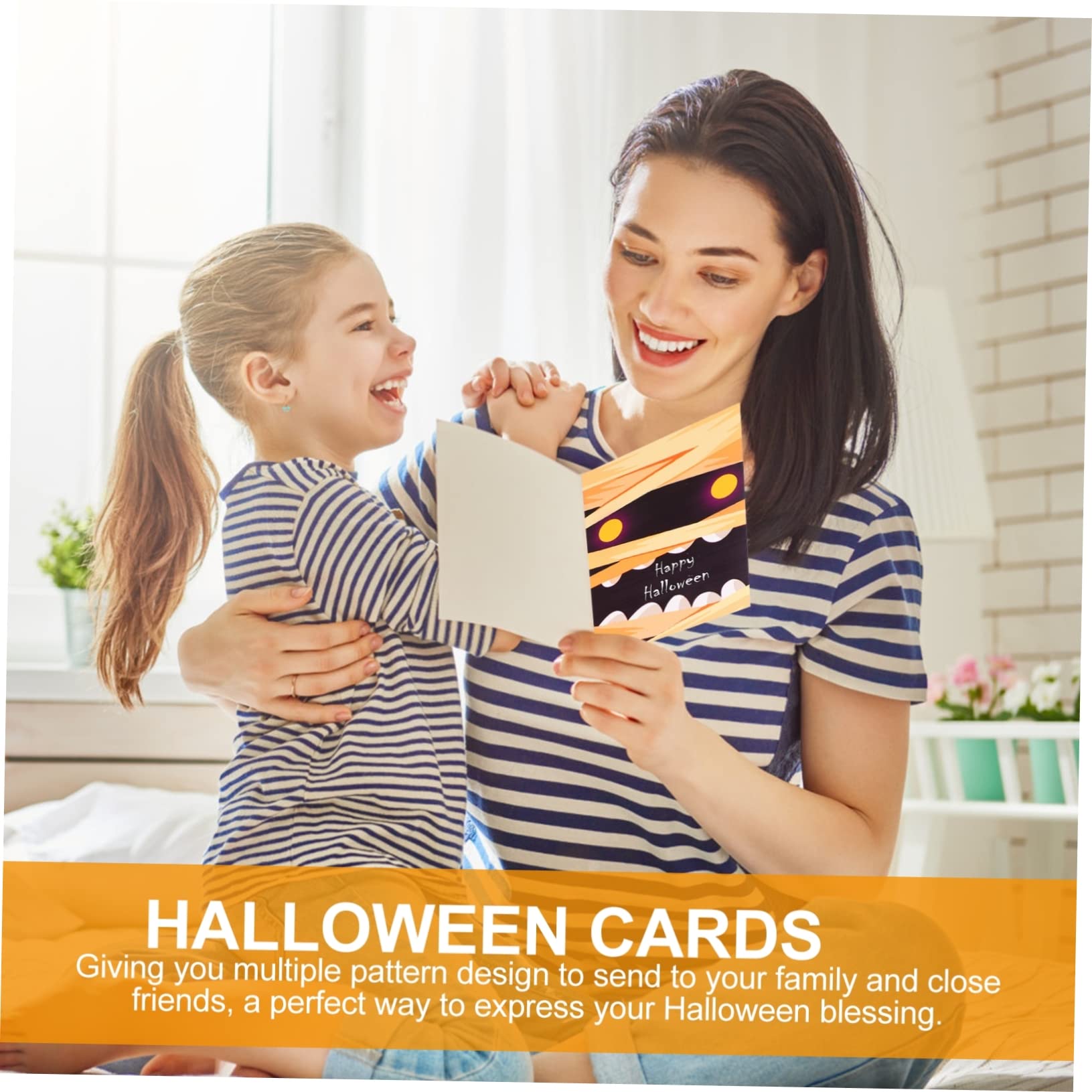 Lurrose 60stücke Teiliges Halloween Grußkarten Mit Umschlägen Und Aufklebern Für Einladungen Und Segenswünsche Ergänzung Für Ihre Feierlichkeiten