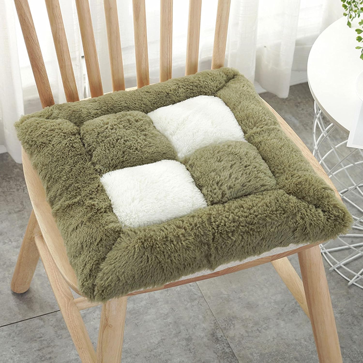 Cojines de asiento con lazos antideslizantes duraderos y lavables juego de 2 unidades