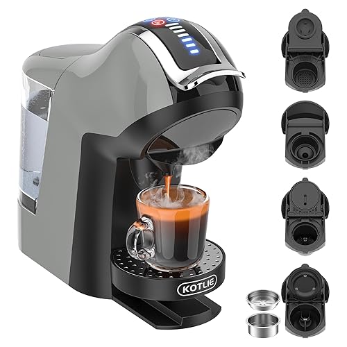 Espresso 5in1 Single Serve Coffee Maker, 19Bar Cappuccino&Latte Maker, Cold&Hot