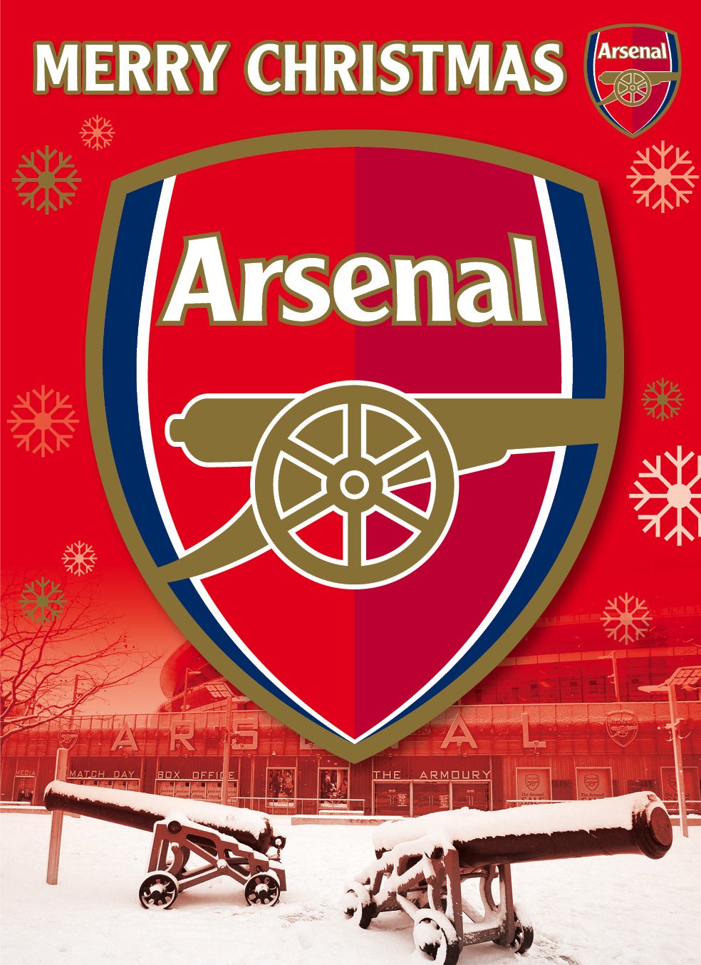 Arsenal F.C. Christmas Card,Multi-Coloured,ASX04