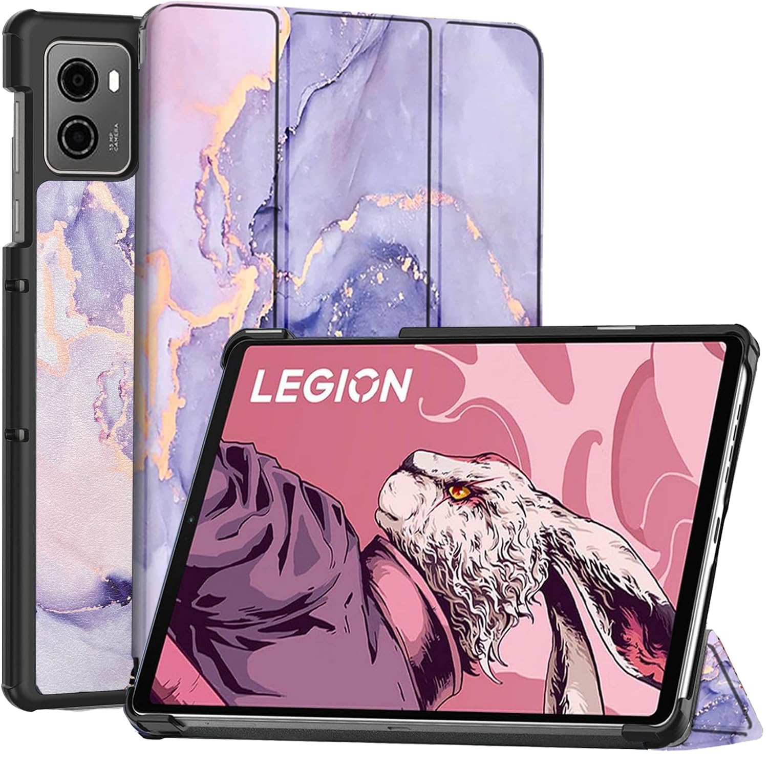 ProElite Cover for Lenovo Legion Tab 8.8 inch Case Cover, Smart Trifold Flip Case Cover for Lenovo Legion Tab 8.8 inch, Marble Purple (B0D8L9ZT14) Amazon Price History, Amazon Price Tracker