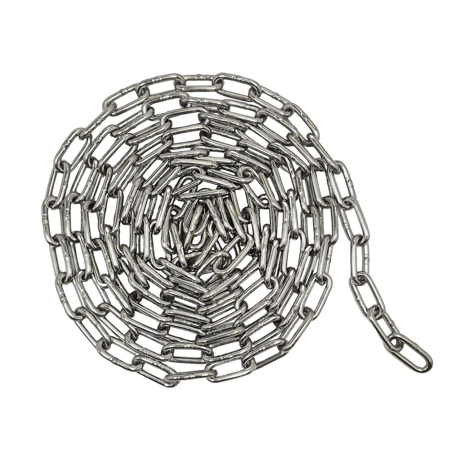 SUS304 Stainless Steel Chain,Metal Chain Link, Small Light Duty Utility for Home,Outdoor,Camping,Hanging,Pet,Prevention Theft -Thickness 0.12 inches (