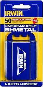 IRWIN Safety Knife Blades, 50 Pack, Blue
