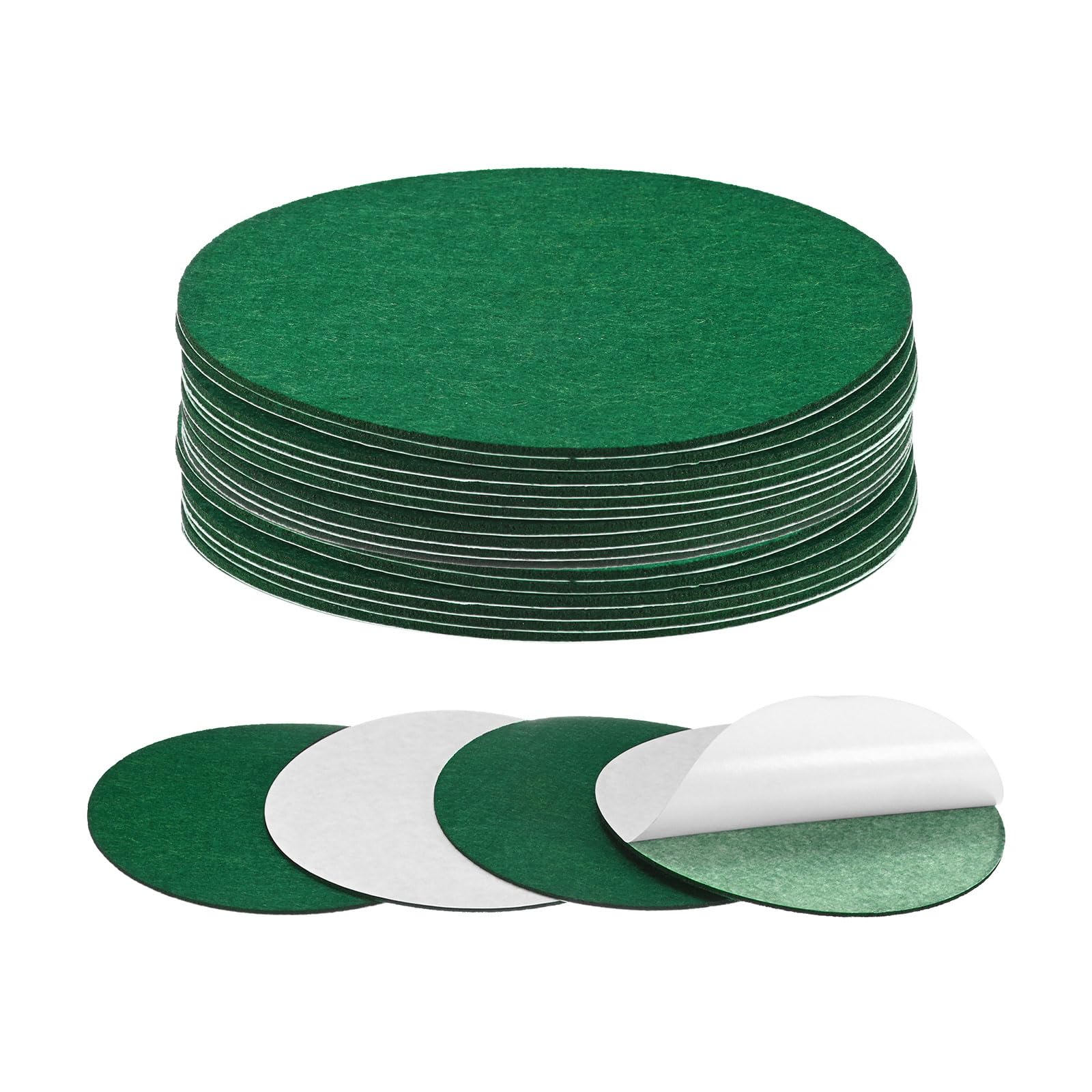 Base de lámpara de fieltro verde M METERXITY de 6.5 pulgadas autoadhesiva, 20 piezas